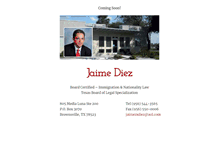 Tablet Screenshot of jaimediezimmigration.com